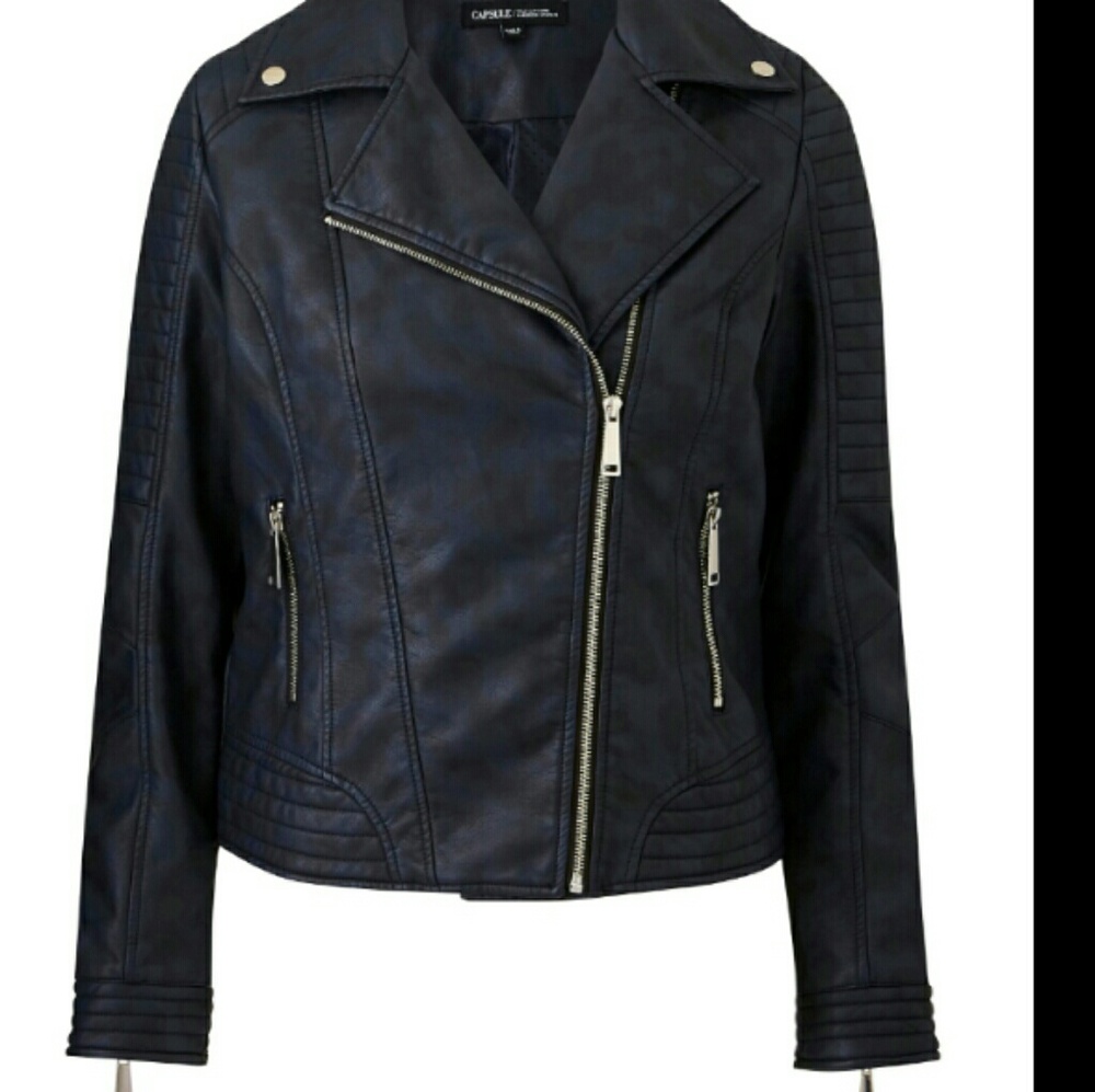Simply Be Faux Leather Biker Jacket